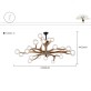 IQ2264 22 LIGHTS RETRO RESIN ANTLER CHANDELIER